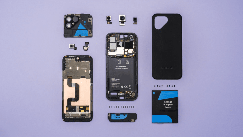 Fairphone desmontado.