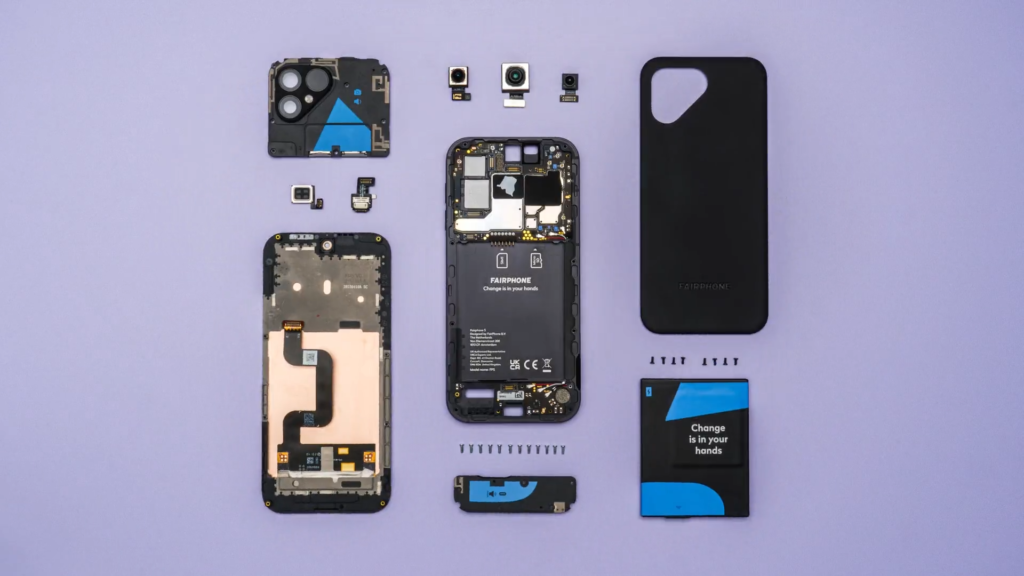 Fairphone desmontado.
